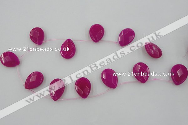 CCN2716 Top-drilled 18*25mm briolette candy jade beads wholesale
