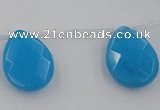 CCN2723 Top-drilled 18*25mm briolette candy jade beads wholesale