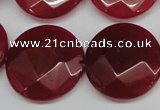 CCN273 15.5 inches 25mm faceted coin candy jade beads wholesale