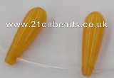 CCN2735 Top-drilled 10*30mm teardrop candy jade beads wholesale