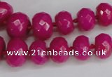 CCN2753 15.5 inches 5*8mm - 12*16mm faceted rondelle candy jade beads