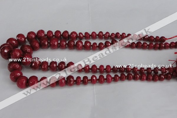 CCN2754 15.5 inches 5*8mm - 12*16mm faceted rondelle candy jade beads