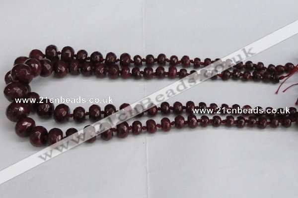 CCN2755 15.5 inches 5*8mm - 12*16mm faceted rondelle candy jade beads