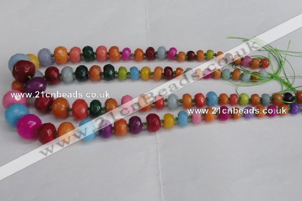 CCN2756 15.5 inches 5*8mm - 12*16mm faceted rondelle candy jade beads