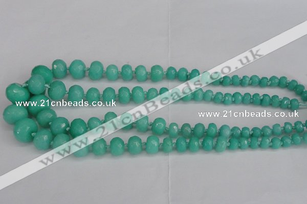 CCN2757 15.5 inches 5*8mm - 12*16mm faceted rondelle candy jade beads