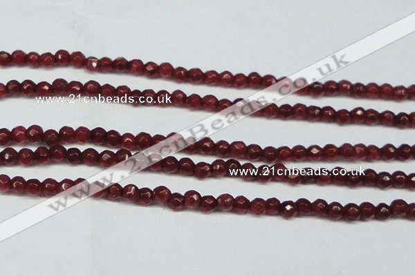 CCN2813 15.5 inches 3mm tiny faceted round candy jade beads