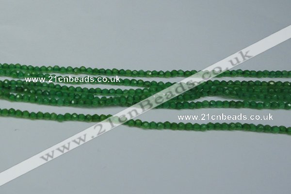 CCN2819 15.5 inches 3mm tiny faceted round candy jade beads