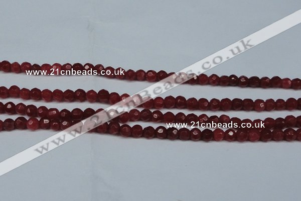 CCN2821 15.5 inches 4mm tiny faceted round candy jade beads