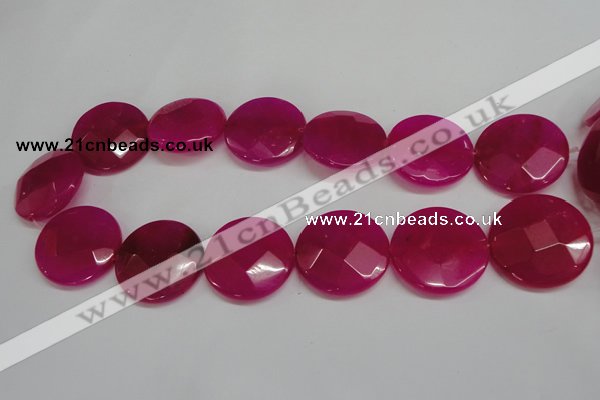 CCN283 15.5 inches 30mm faceted coin candy jade beads wholesale