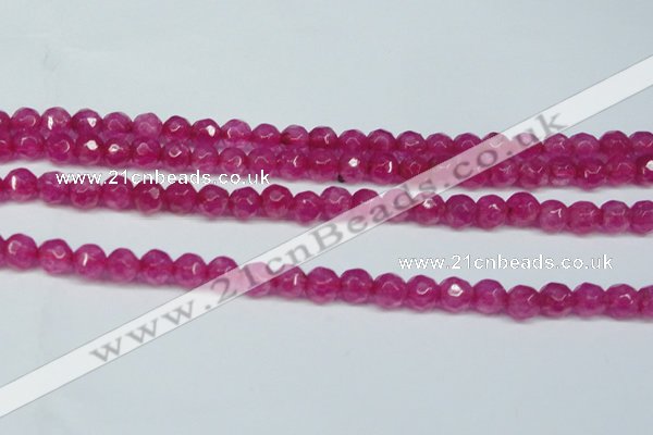 CCN2830 15.5 inches 5mm faceted round candy jade beads
