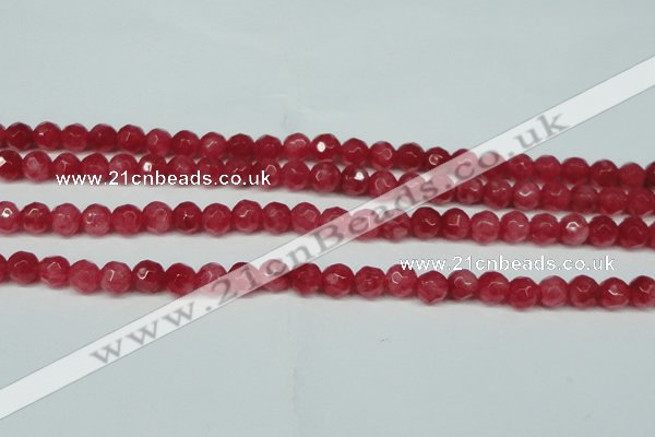 CCN2831 15.5 inches 5mm faceted round candy jade beads