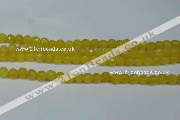 CCN2833 15.5 inches 5mm faceted round candy jade beads