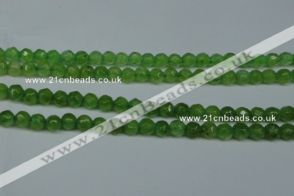 CCN2834 15.5 inches 5mm faceted round candy jade beads