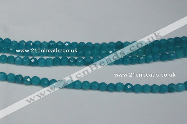 CCN2836 15.5 inches 5mm faceted round candy jade beads