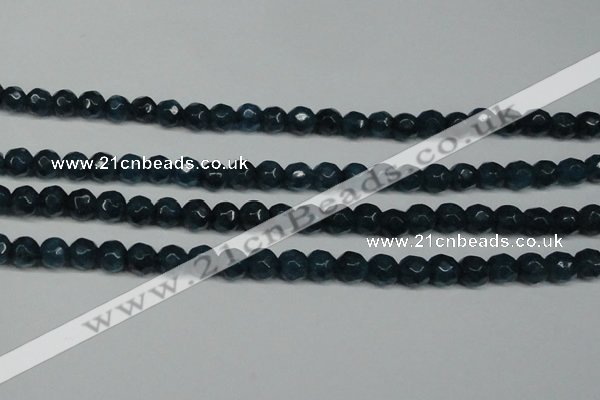 CCN2837 15.5 inches 5mm faceted round candy jade beads