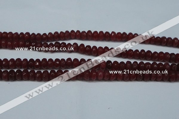 CCN2850 15.5 inches 2*4mm faceted rondelle candy jade beads