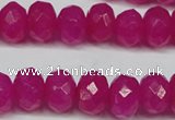 CCN2871 15.5 inches 5*8mm faceted rondelle candy jade beads