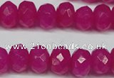 CCN2871 15.5 inches 5*8mm faceted rondelle candy jade beads