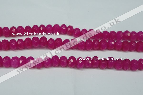 CCN2871 15.5 inches 5*8mm faceted rondelle candy jade beads