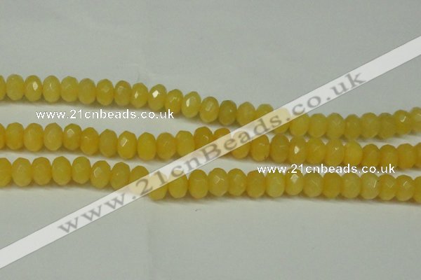 CCN2873 15.5 inches 5*8mm faceted rondelle candy jade beads