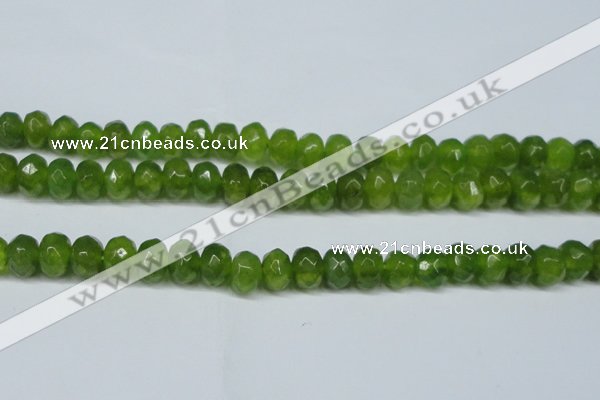 CCN2874 15.5 inches 5*8mm faceted rondelle candy jade beads