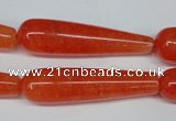 CCN2880 15.5 inches 10*40mm teardrop candy jade beads