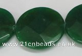 CCN289 15.5 inches 30mm faceted coin candy jade beads wholesale