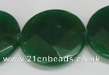 CCN289 15.5 inches 30mm faceted coin candy jade beads wholesale