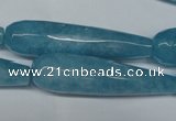 CCN2893 15.5 inches 10*40mm faceted teardrop candy jade beads