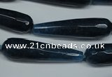 CCN2895 15.5 inches 10*40mm faceted teardrop candy jade beads
