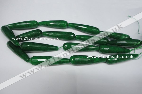 CCN2901 15.5 inches 12*50mm faceted teardrop candy jade beads