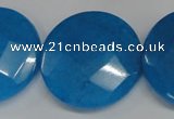 CCN291 15.5 inches 30mm faceted coin candy jade beads wholesale