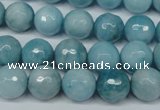 CCN2933 15.5 inches 10mm faceted round candy jade beads