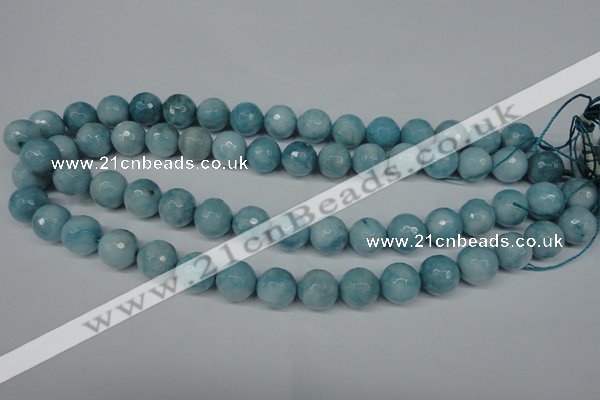 CCN2934 15.5 inches 12mm faceted round candy jade beads wholesale