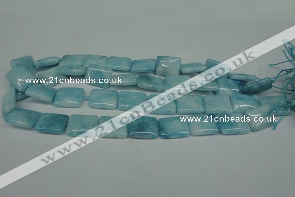 CCN2941 15.5 inches 15*20mm rectangle candy jade beads wholesale