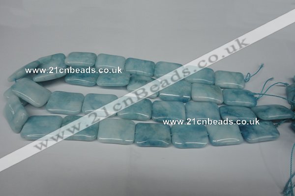 CCN2942 15.5 inches 18*25mm rectangle candy jade beads wholesale