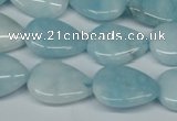 CCN2945 15.5 inches 13*18mm flat teardrop candy jade beads
