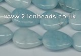 CCN2945 15.5 inches 13*18mm flat teardrop candy jade beads