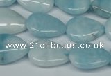 CCN2946 15.5 inches 15*20mm flat teardrop candy jade beads