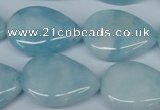 CCN2947 15.5 inches 18*25mm flat teardrop candy jade beads