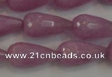 CCN3000 15.5 inches 9*22mm faceted teardrop candy jade beads