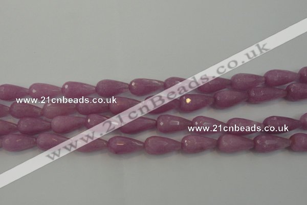 CCN3000 15.5 inches 9*22mm faceted teardrop candy jade beads