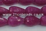 CCN3001 15.5 inches 10*15mm faceted teardrop candy jade beads