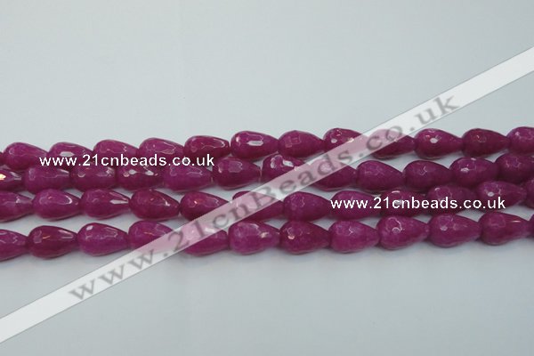 CCN3001 15.5 inches 10*15mm faceted teardrop candy jade beads