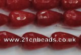 CCN3003 15.5 inches 10*15mm faceted teardrop candy jade beads