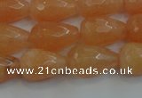 CCN3005 15.5 inches 10*15mm faceted teardrop candy jade beads