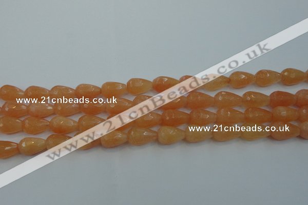 CCN3005 15.5 inches 10*15mm faceted teardrop candy jade beads