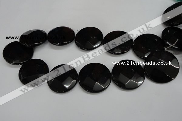 CCN301 15.5 inches 35mm faceted coin candy jade beads wholesale