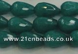 CCN3010 15.5 inches 10*15mm faceted teardrop candy jade beads