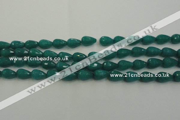 CCN3010 15.5 inches 10*15mm faceted teardrop candy jade beads